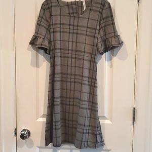 NWT NY Collection Gray/Black Dress. Size PL